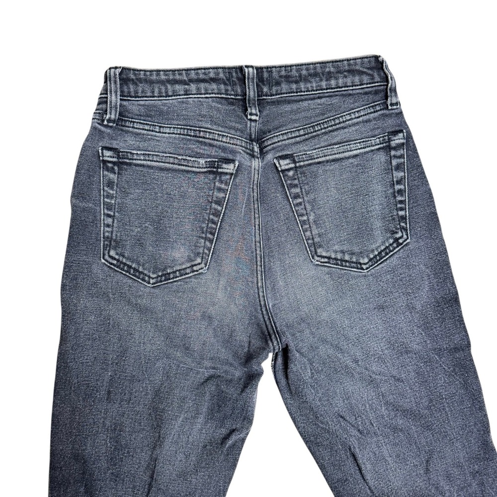 Abercrombie & Fitch Simone High Rise Slim Distressed Black Jeans 28 6 Raw Hem - Picture 5 of 6